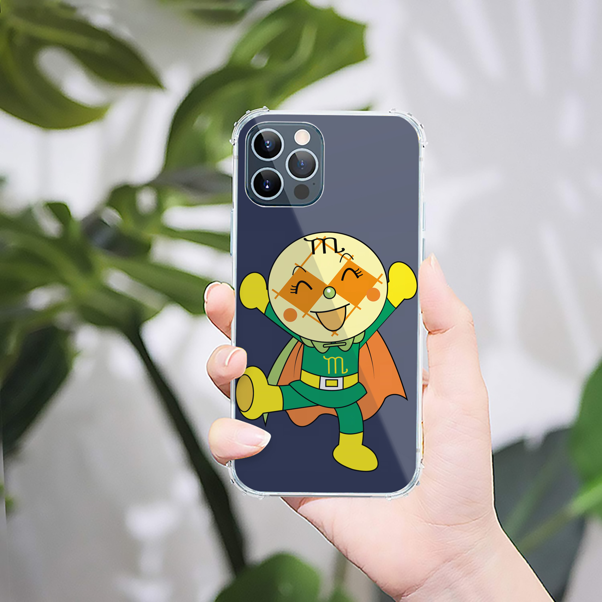 （画像用） アンパンマン Anpanman 【iPhone 12シリーズ対応】透明スマホケース（クリアソフトケース）